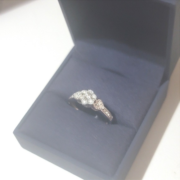 Antique Style Diamond Designer Ring Sterling Silver Engagement Anniversary 5.25 - Picture 3 of 10
